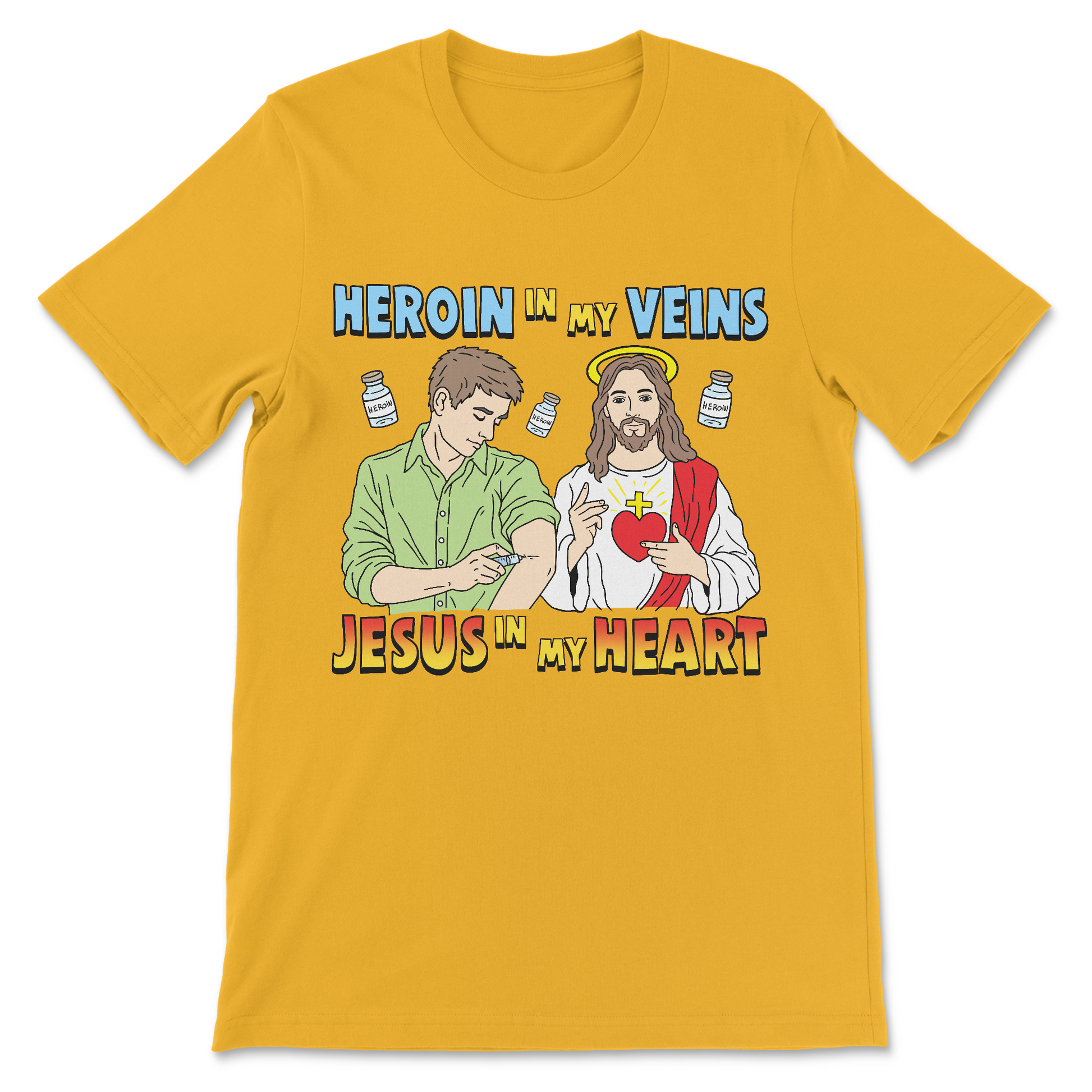 a cringey adult humor shirt about Jesus