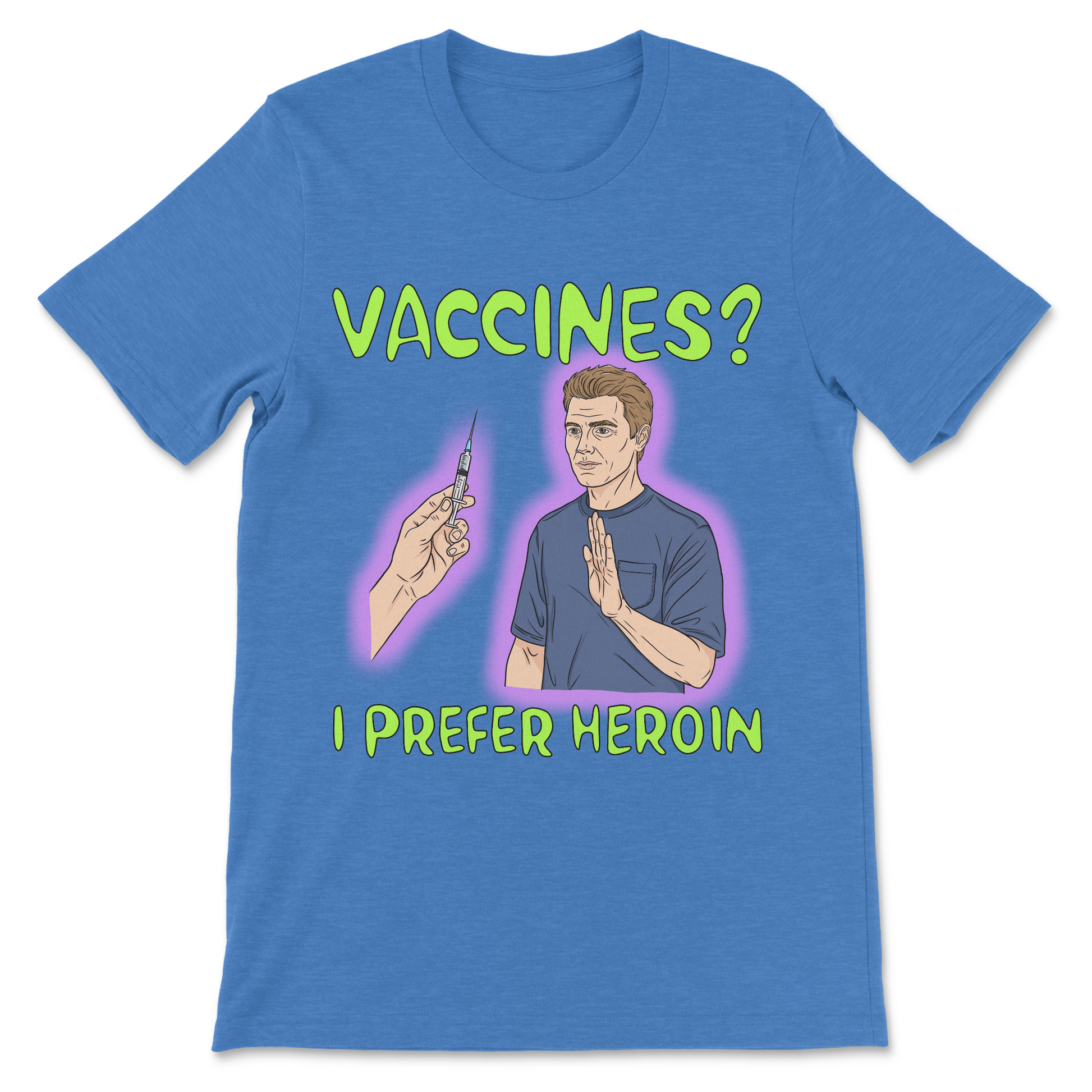 Funny vaccination shirt designed for fans of offensive medical humor and absurd comedy.
