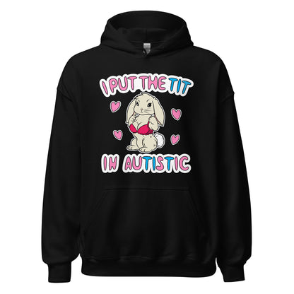 i put the tit in autistic funny autistic hoodie