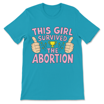 Funny abortion shirt with trophy and thumbs up