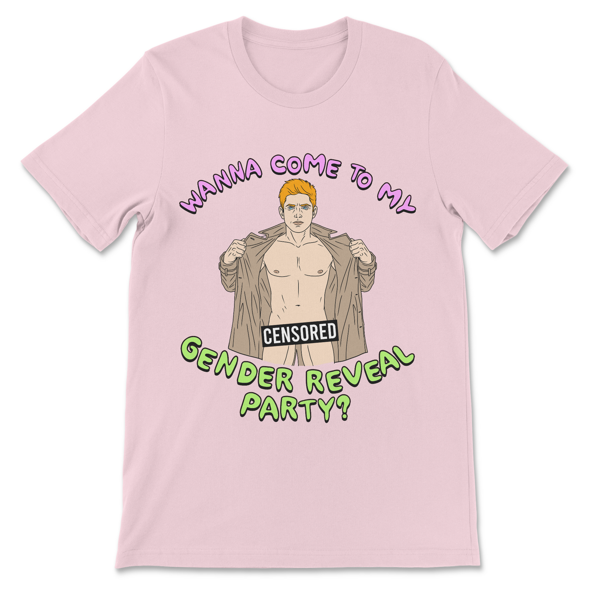 Raunchy Wanna Come To My Gender Reveal Party shirt pervert flashing joke