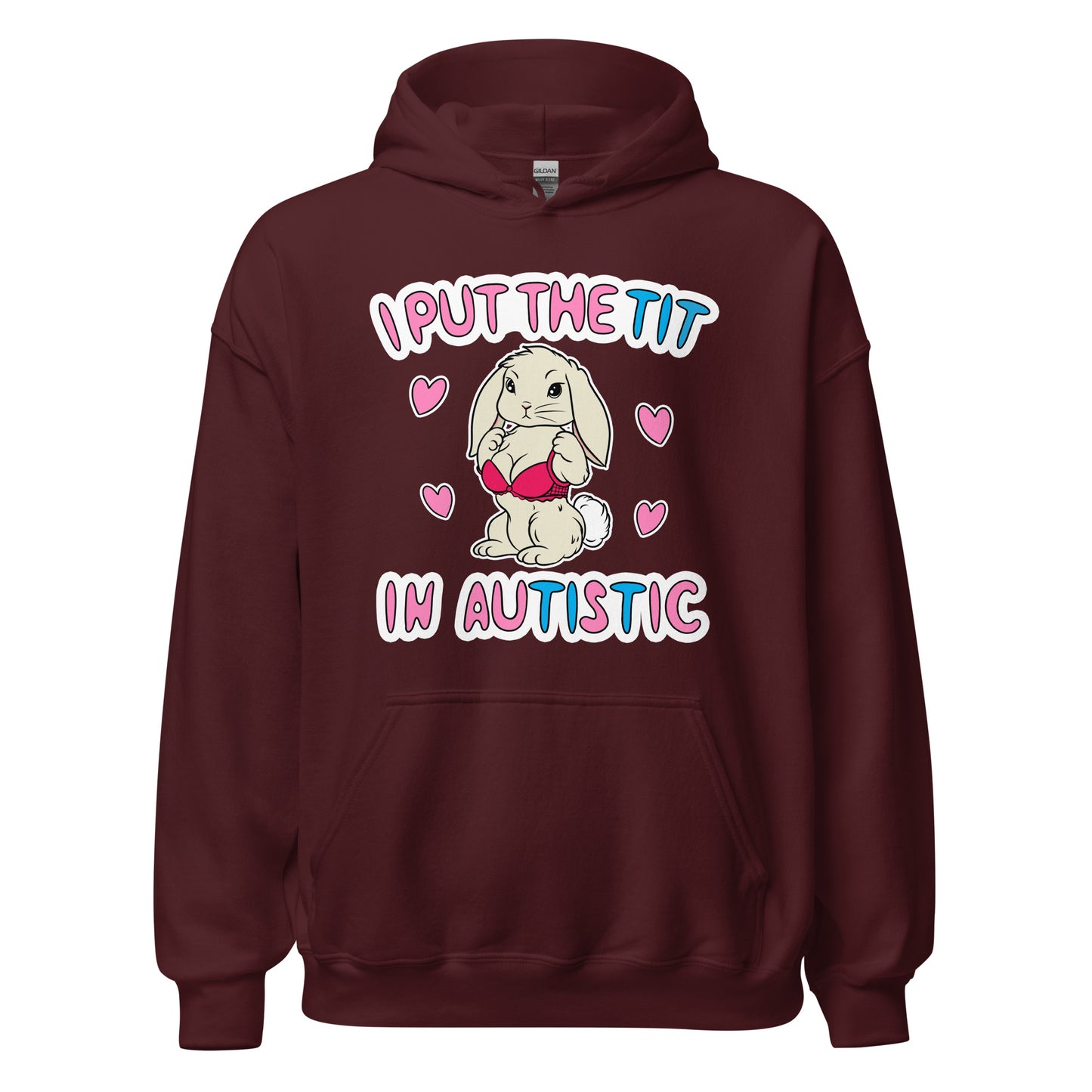 i put the tit in autistic offensive hoodie