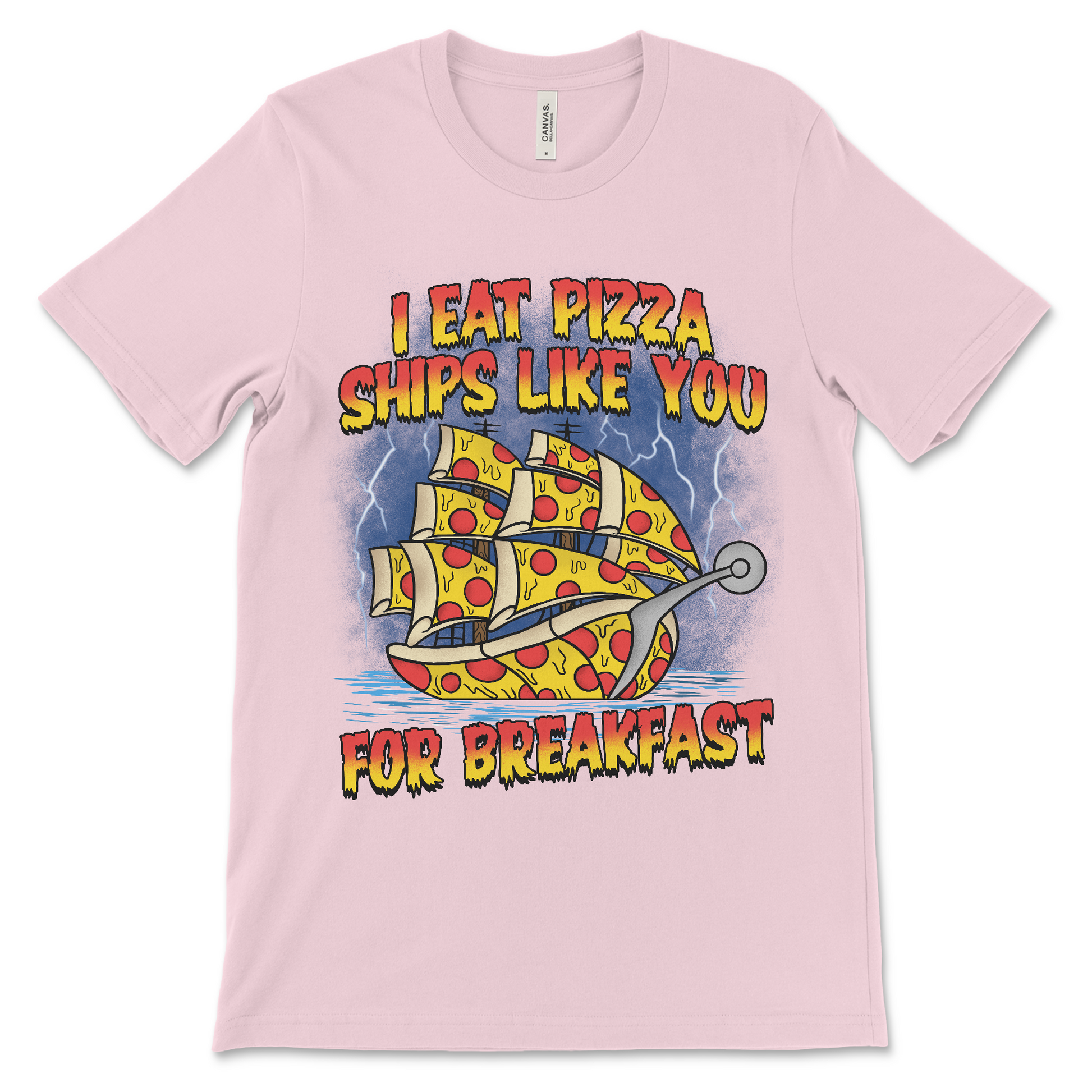 Funny inappropriate pizza ship shirt for people who love dumb memes.
