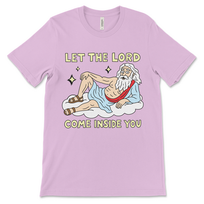 Vulgar Christian parody shirt with inappropriate religious slogan. Perfect for people who like anti-religion graphic tees.
