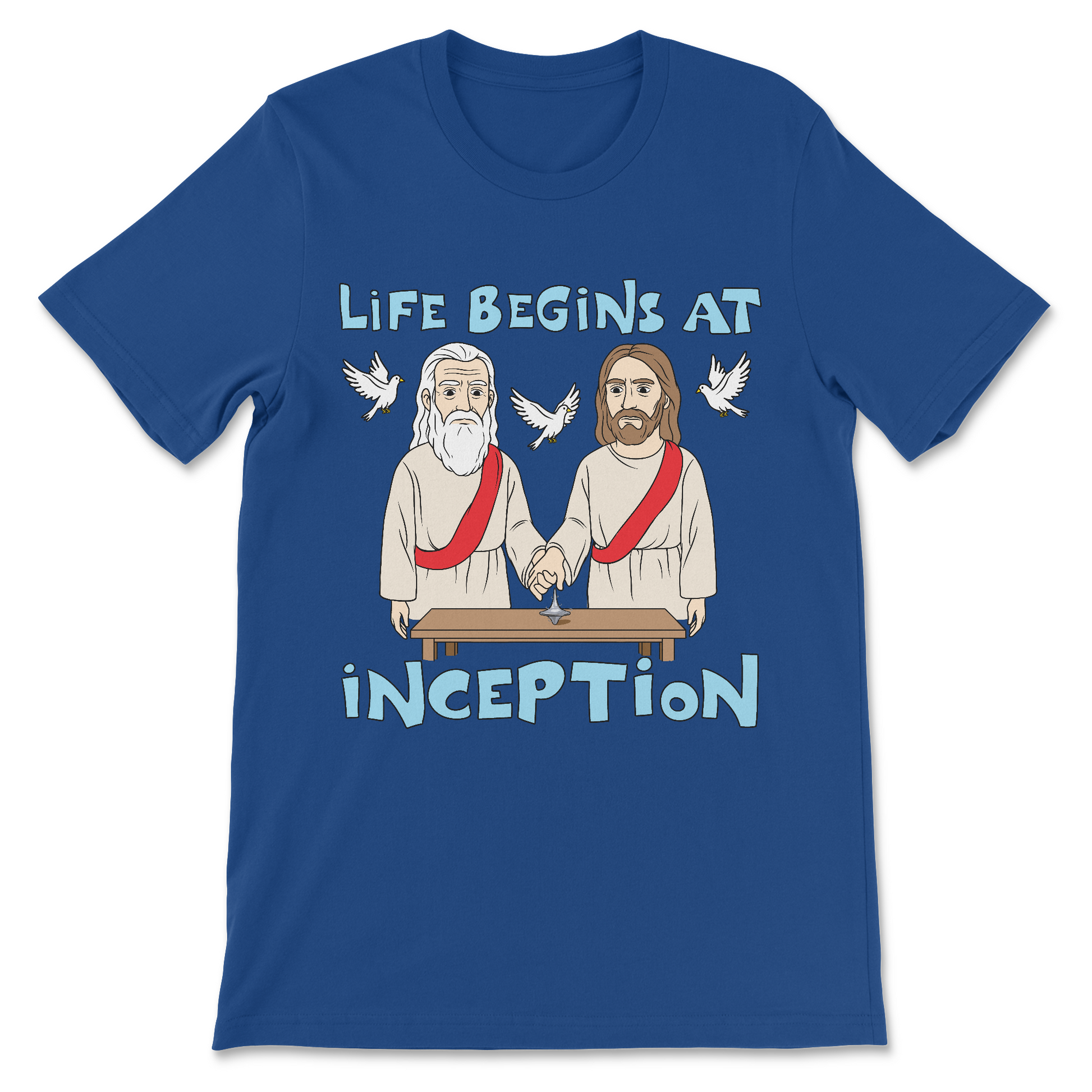 Weird unhinged anti-religion graphic tee
