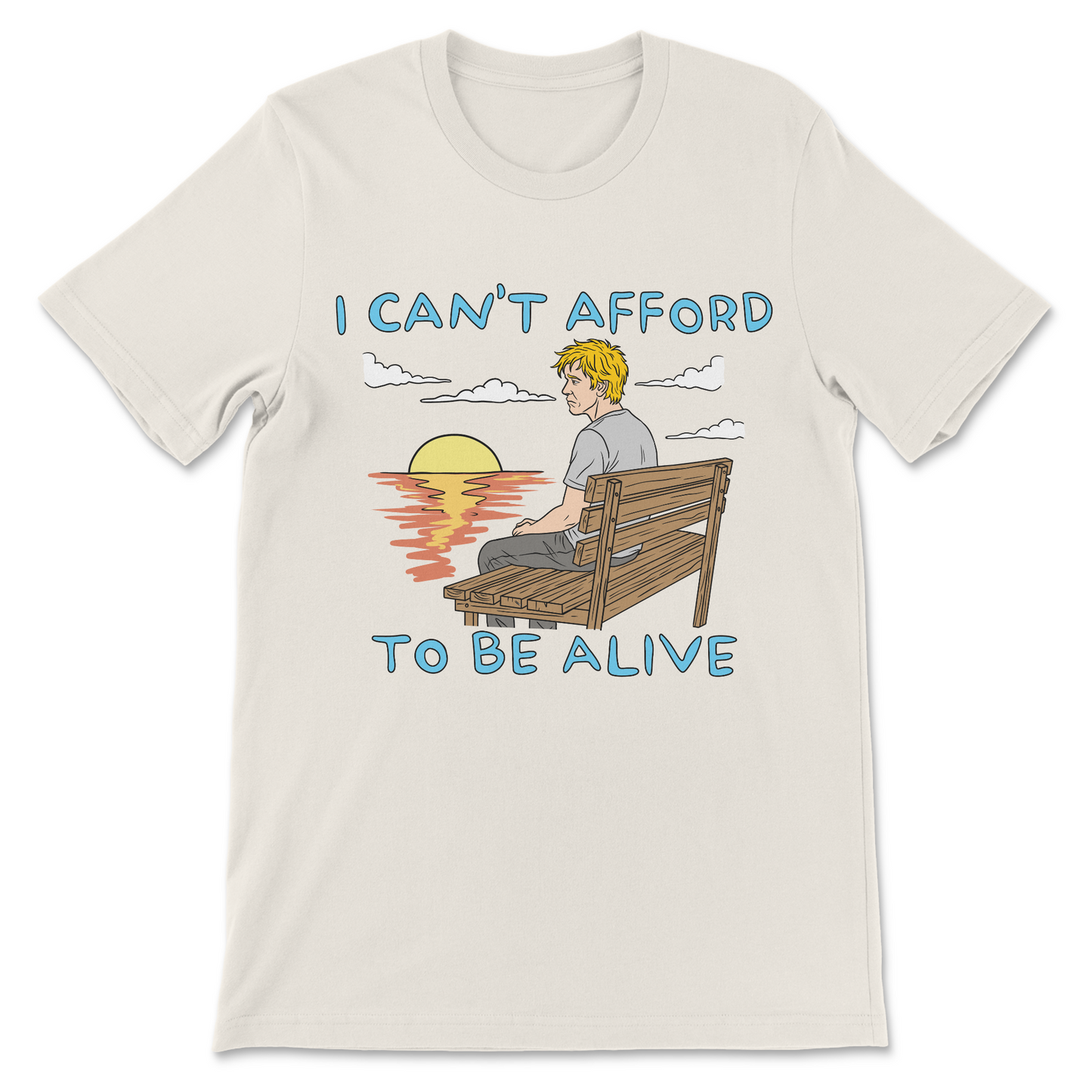 economic crisis humor shirt with ironic message
