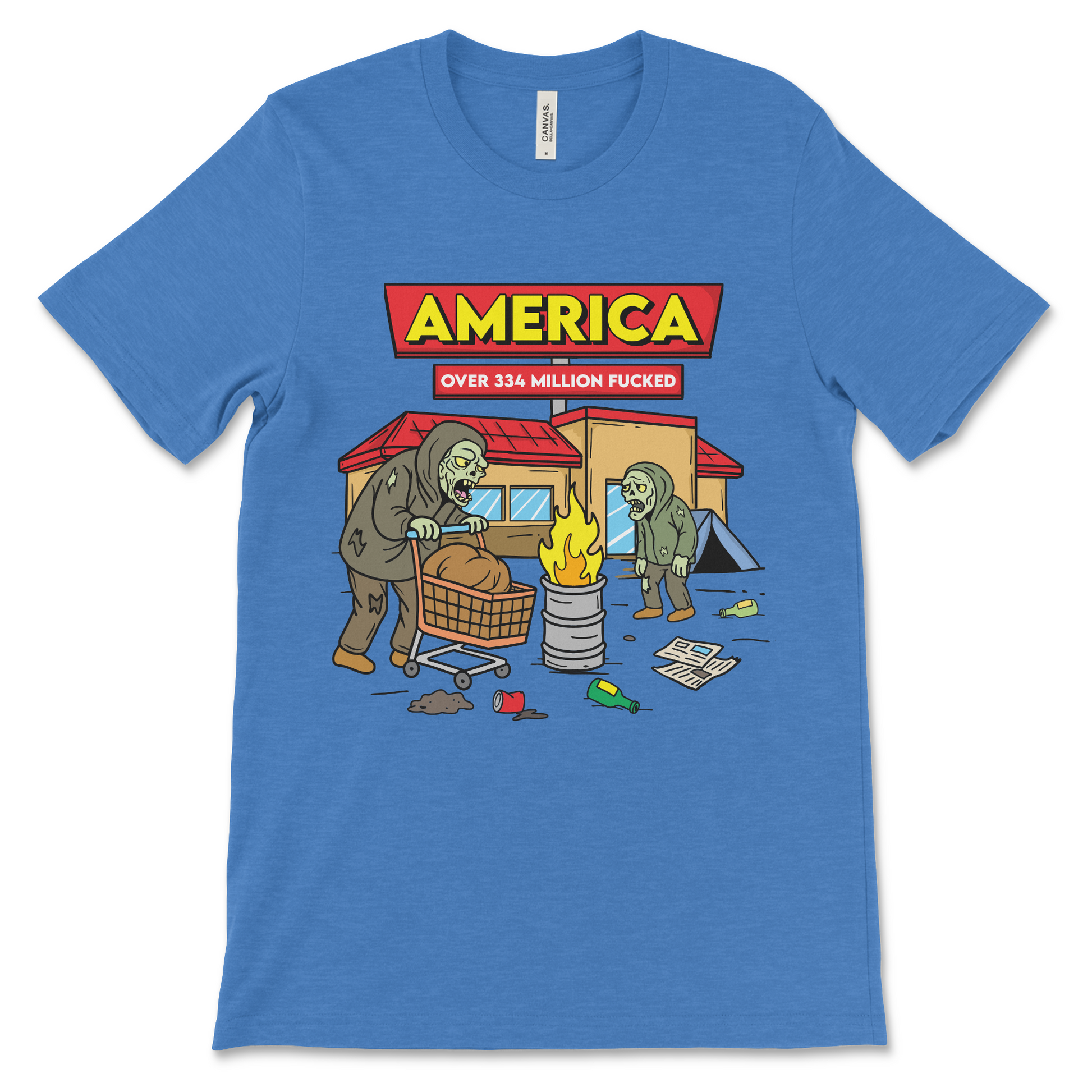 Inappropriate political shirt that critiques the USA and the fentanyl crisis with a simple, shocking phrase. Best for those shopping for funny political tees with dark humor and controversial statements.