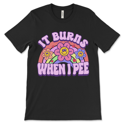 a funny pee shirt with std humor and a funny ironic design.