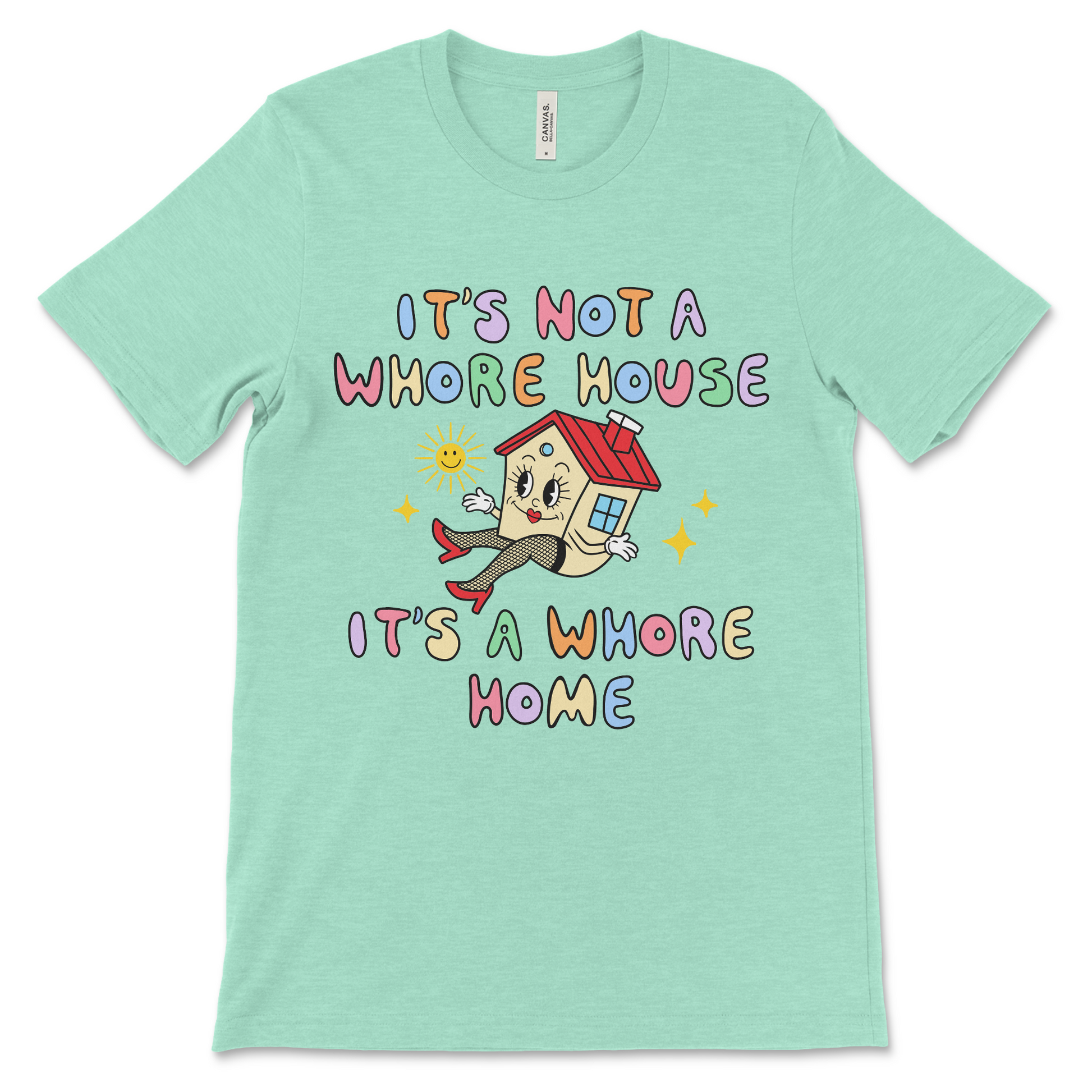 Cringe dark humor whorehouse t-shirt with funny slogan, ideal for inappropriate t-shirt exchanges and tshirt gag gifts for men.
