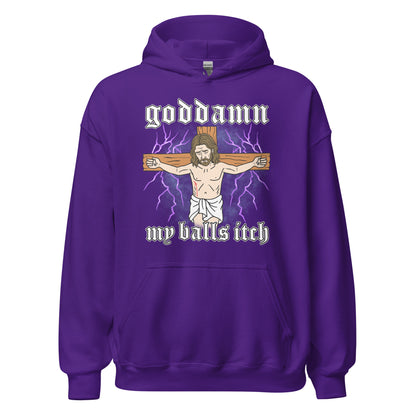 dark humor horrible Jesus and itchy testicles design 