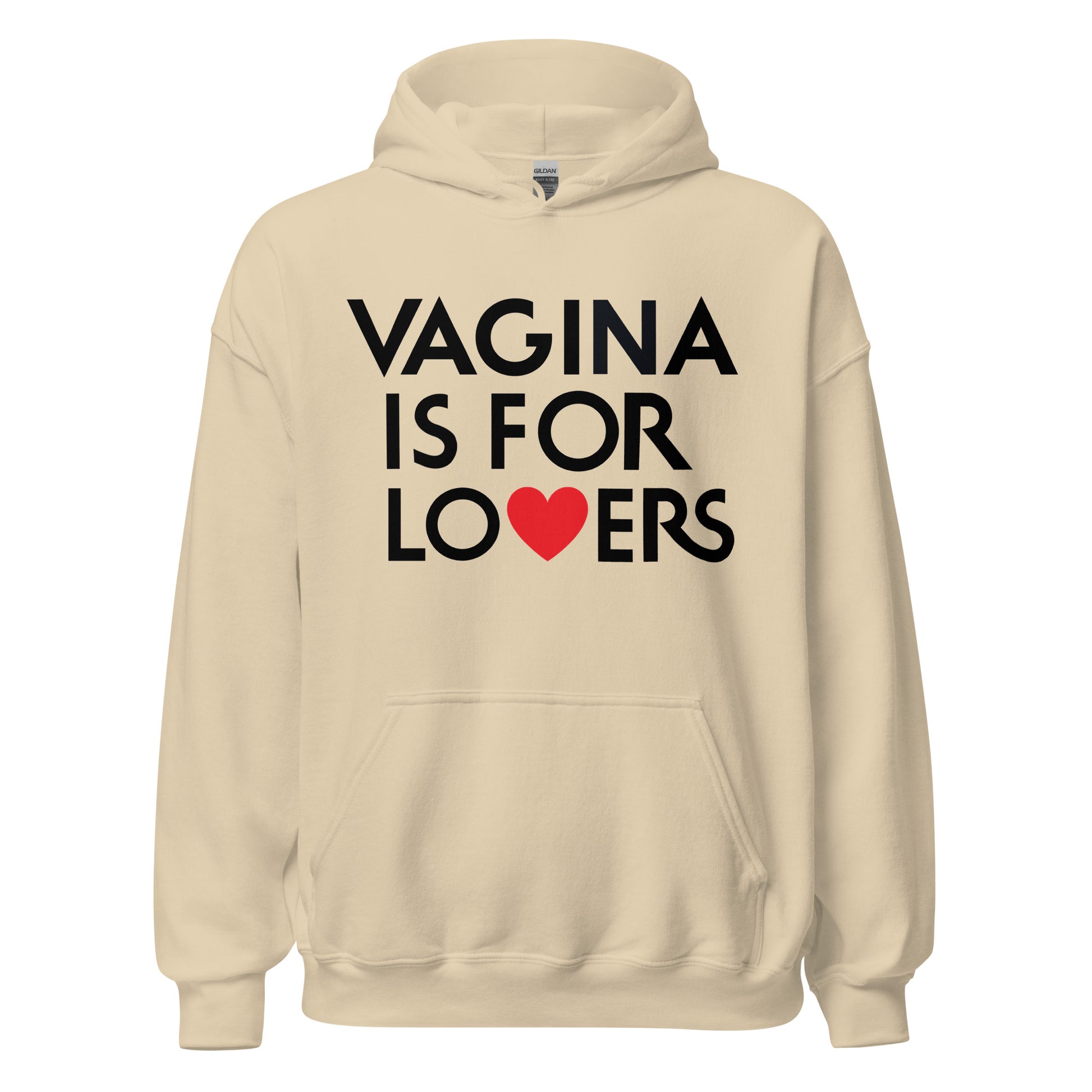 Funny LGBTQ+ graphic hoodie with a parody of the Virginia Is for Lovers slogan.
