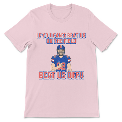 offensive football shirt with funny slogan design
