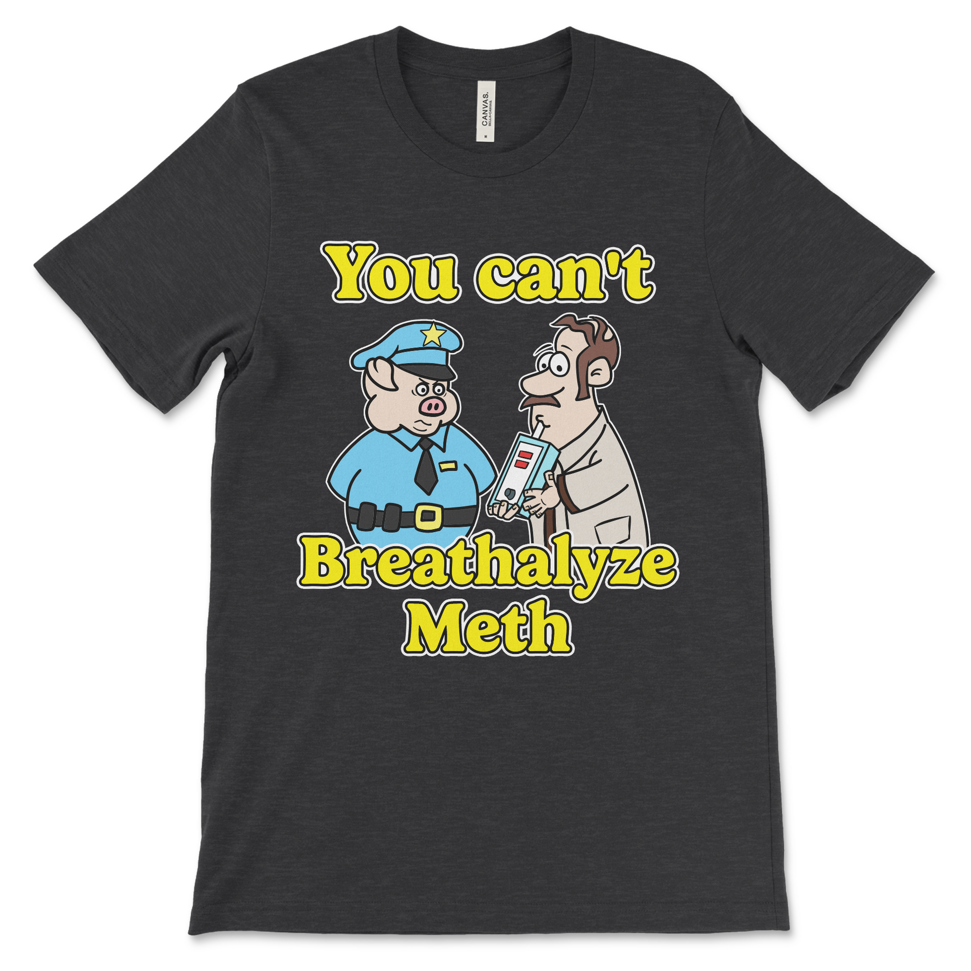 Funny meth t shirt with crude breathalyzer joke