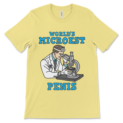 Dirty adult humor shirt with a cursed internet joke about size. Vulgar shirt design, offensive t-shirt for men, and weird graphic tee for fans of cringe-core fashion.
