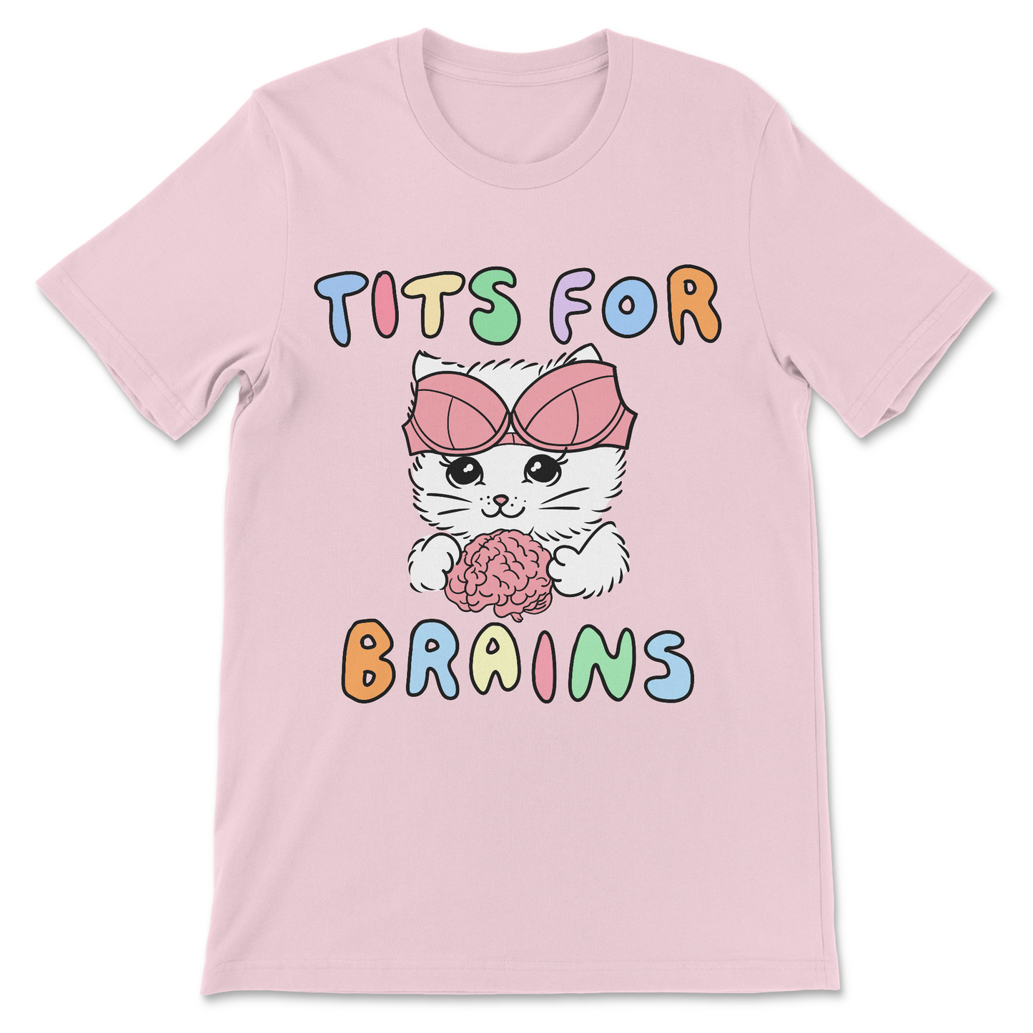 dark humor women’s graphic top with kitten illustration and explicit phrase
