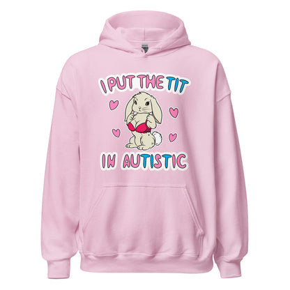 unisex funny autistic hoodie with dirty joke text