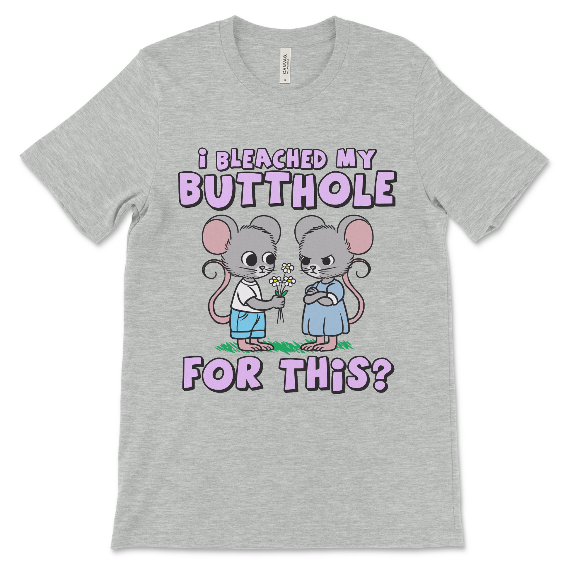 NSFW adult humor shirt with silly bleached butthole theme