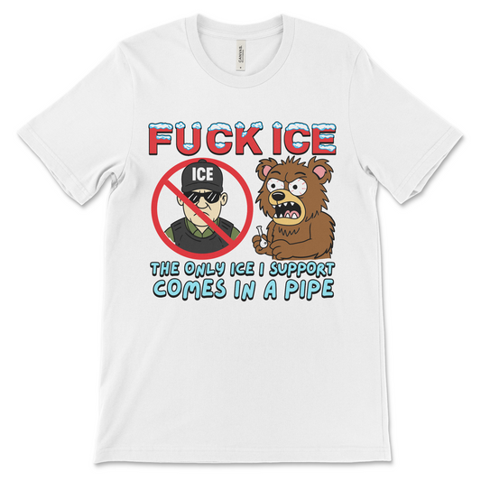 Controversial methamphetamine shirt with anti-government and abolish ICE themes. One of the most inappropriate shirts online for fans of dark humor and political protest.
