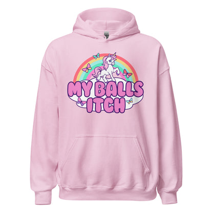 Crude humor meets absurd style in this funny unicorn hoodie with a vulgar twist, ideal for adults who love dirty jokes and meme apparel.
