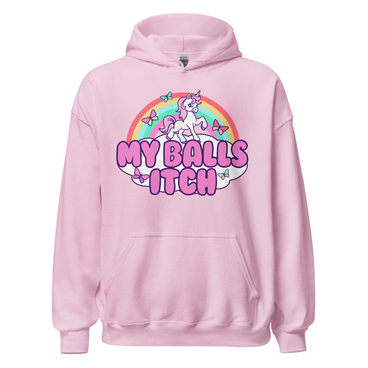Crude humor meets absurd style in this funny unicorn hoodie with a vulgar twist, ideal for adults who love dirty jokes and meme apparel.