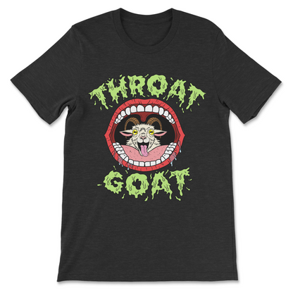 Brain rot NSFW graphic shirt with goat artwork
