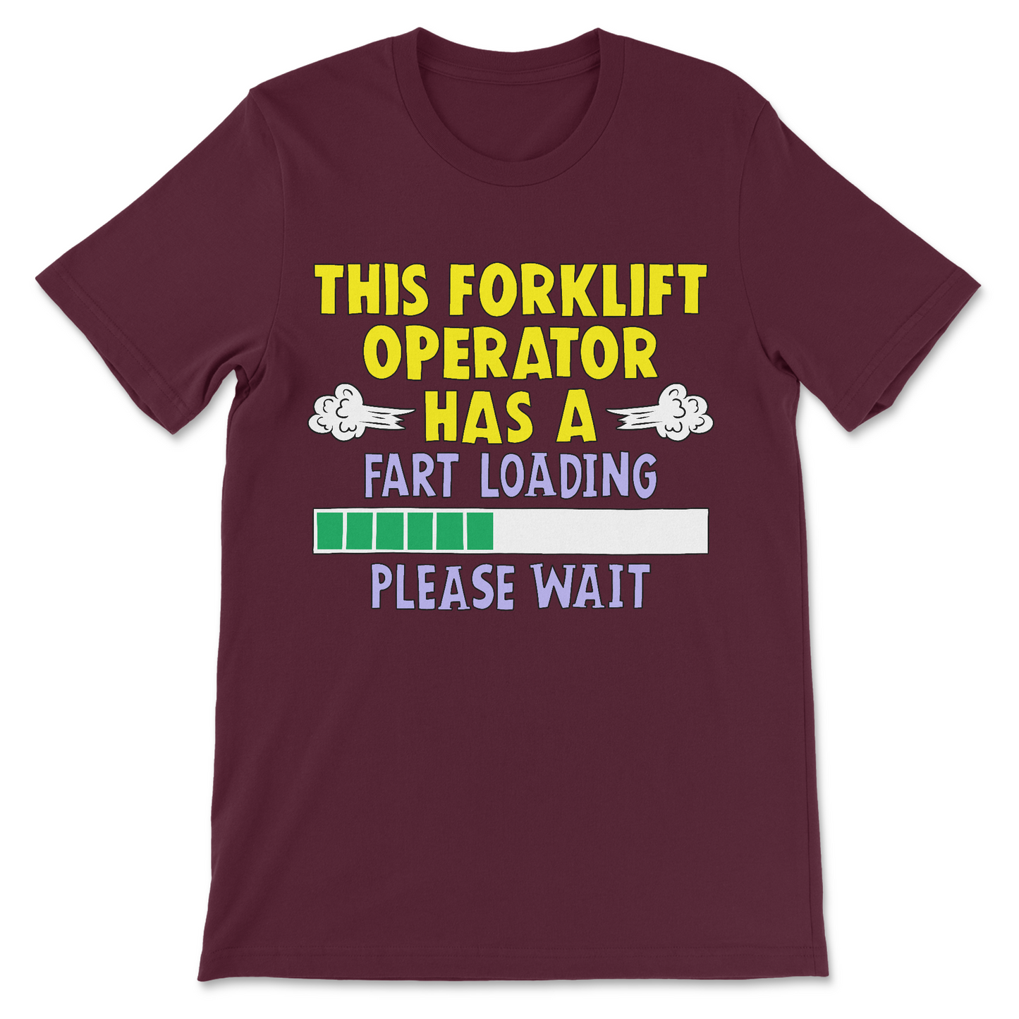 funny forklift operator graphic tee with crude message