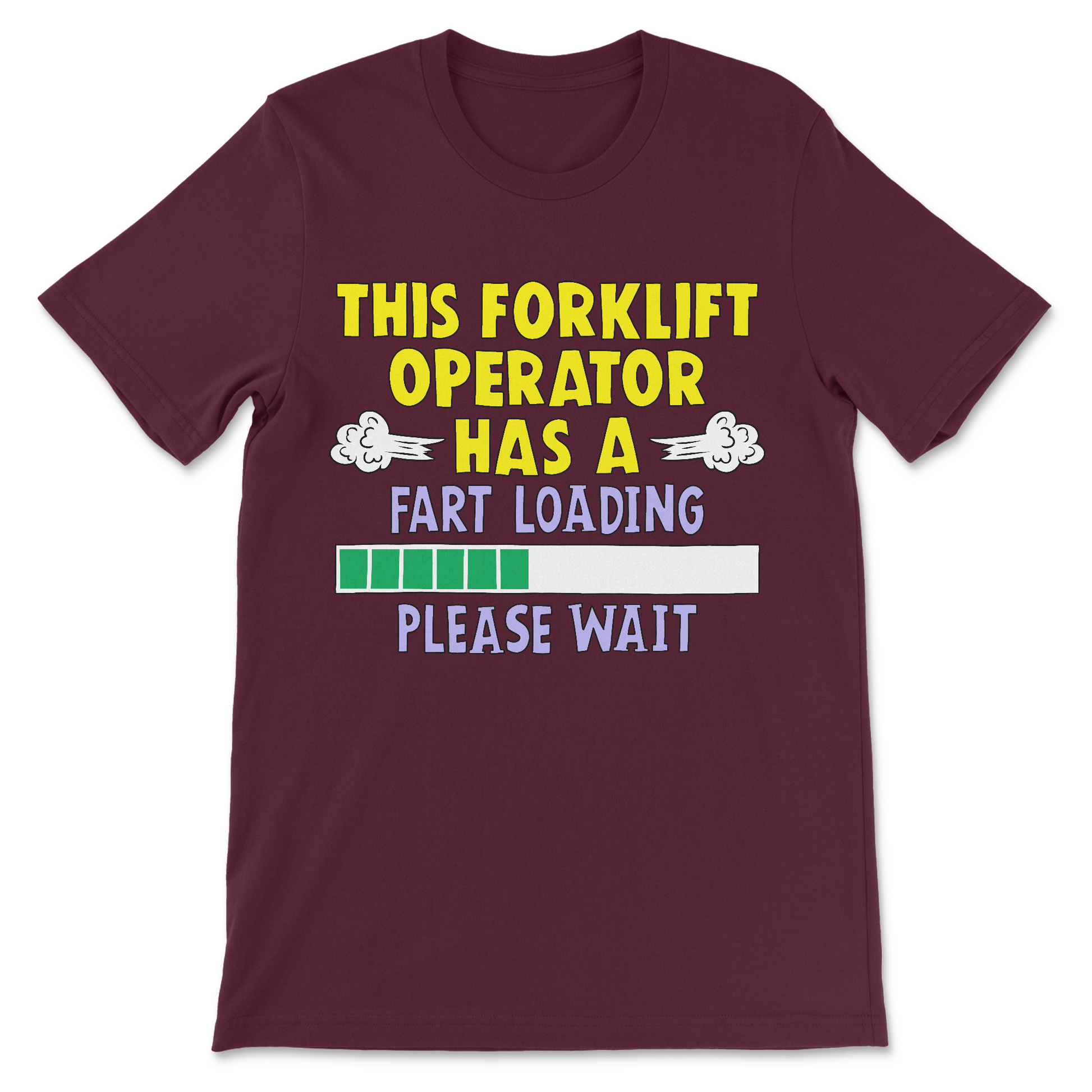 funny forklift operator graphic tee with crude message