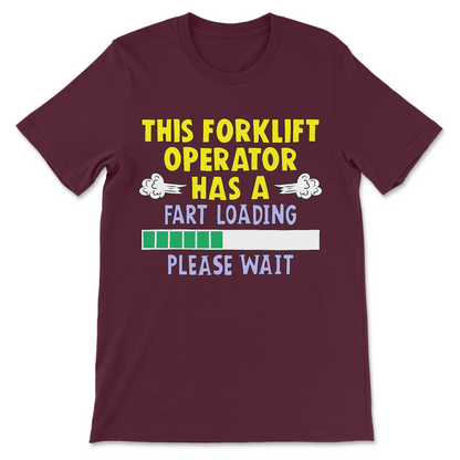 funny forklift operator graphic tee with crude message
