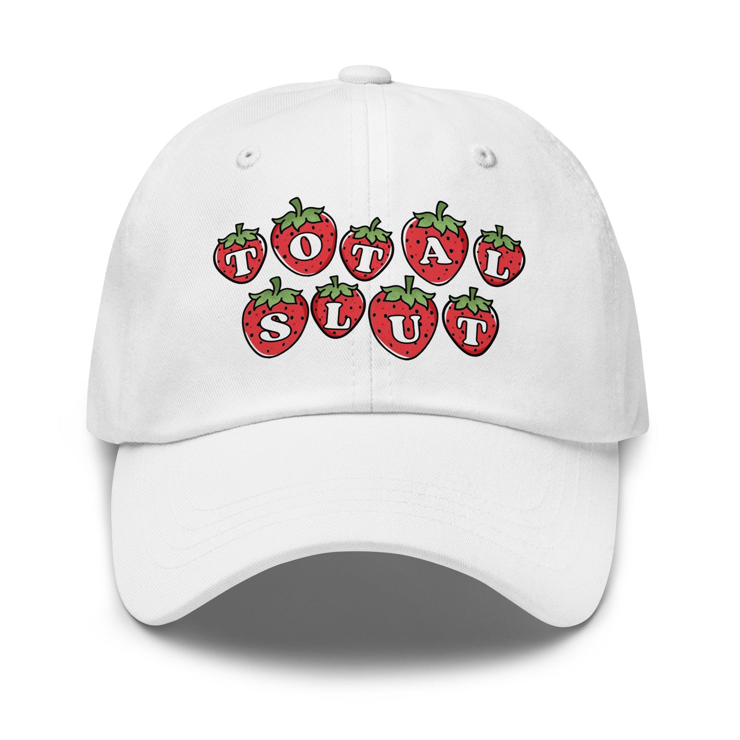 Funny inappropriate dad hat with Total Slut text
