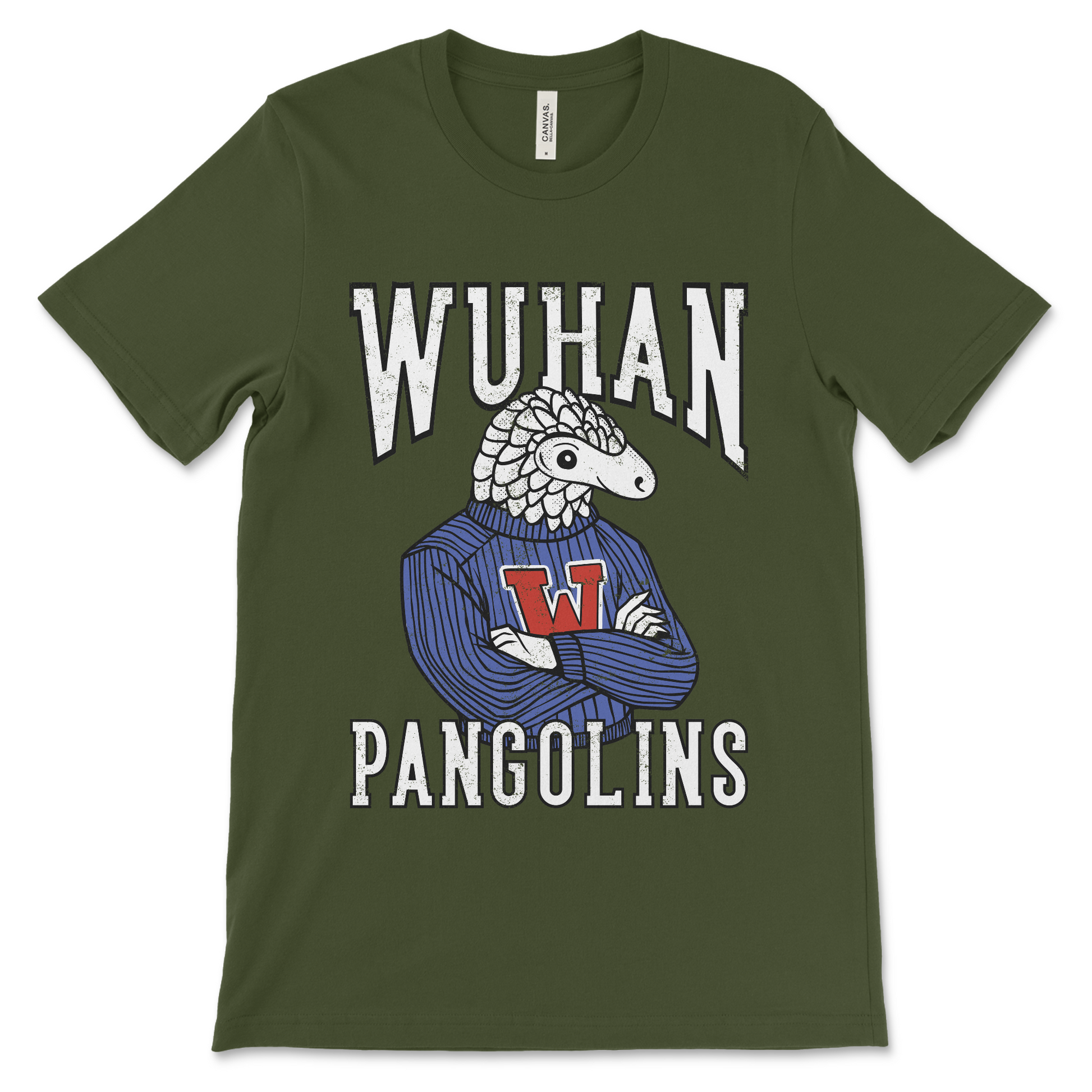 A weird meme shirt with graphic parody art referencing COVID and Wuhan conspiracy theories. Politically incorrect and intentionally unhinged, it’s not for the easily offended.
