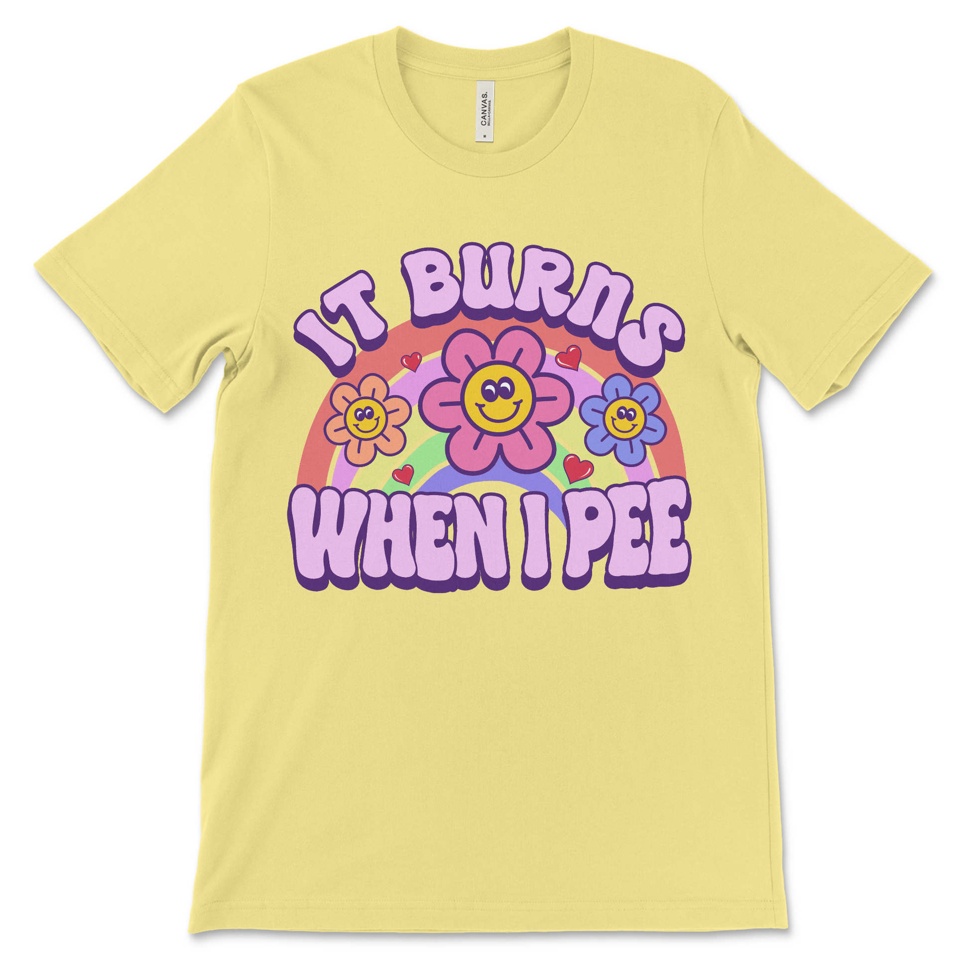 Funny embarrassing meme tee, It Burns When I Pee shirt with weird cringe humor.