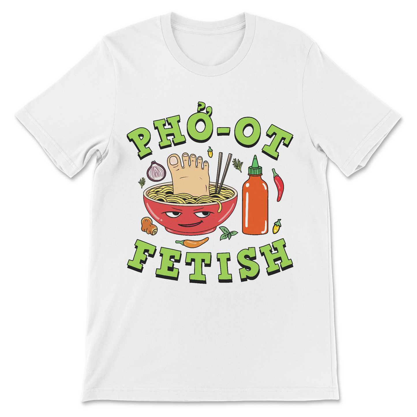 pho-ot fetish t-shirt foot fetish pho pun kinky bdsm food fetish graphic