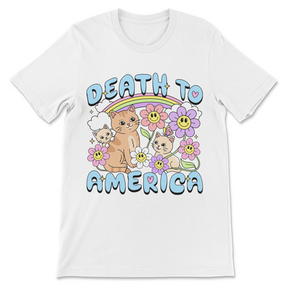 Controversial dark humor political tee with slogan graphic
