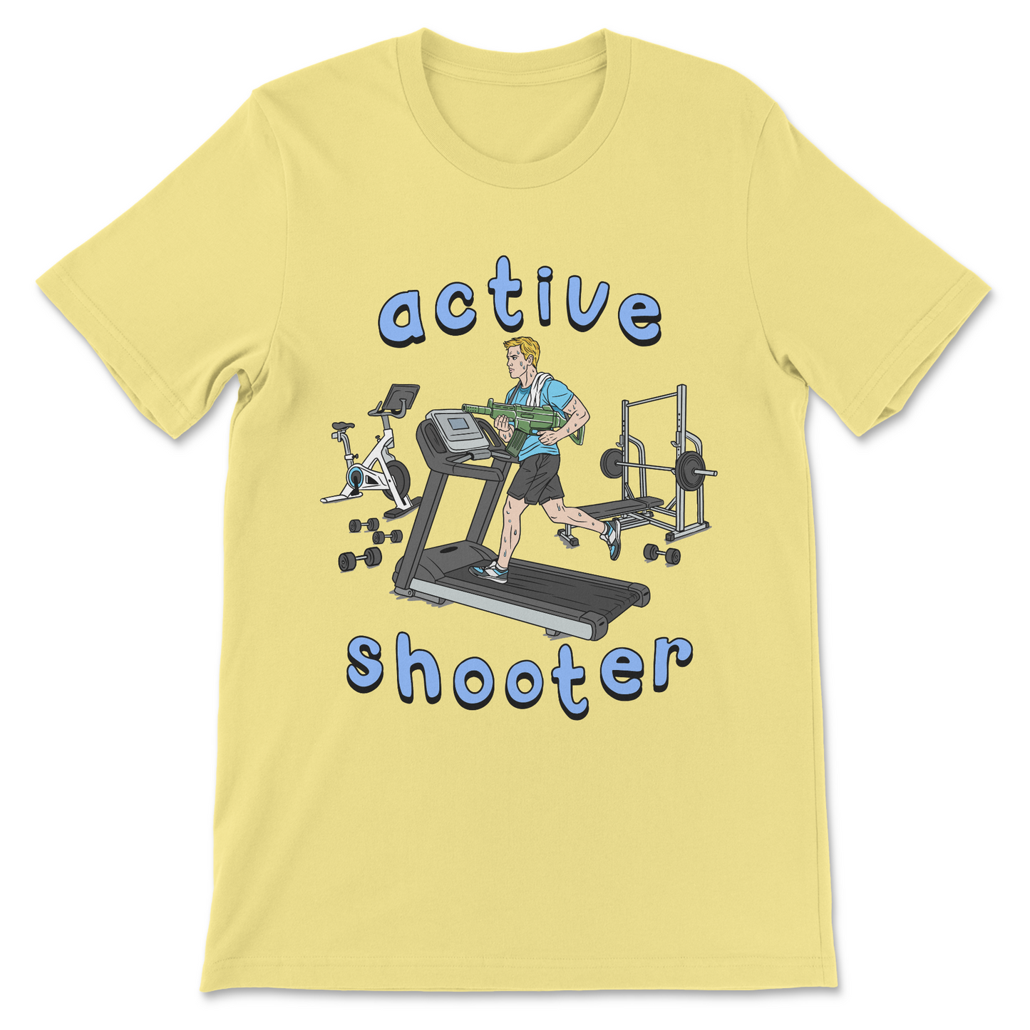 shocking active shooter meme shirt