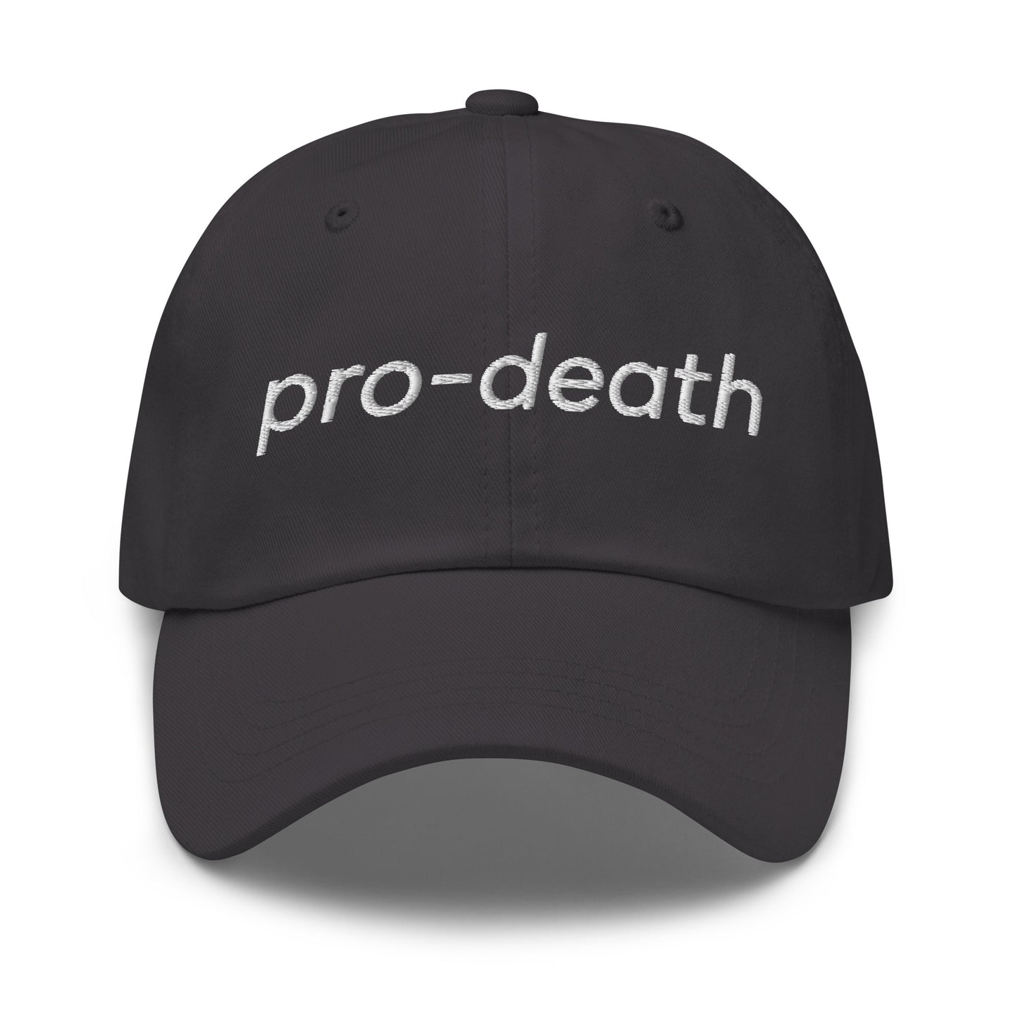 Pro Death Dad Hat dark humor embroidered cap