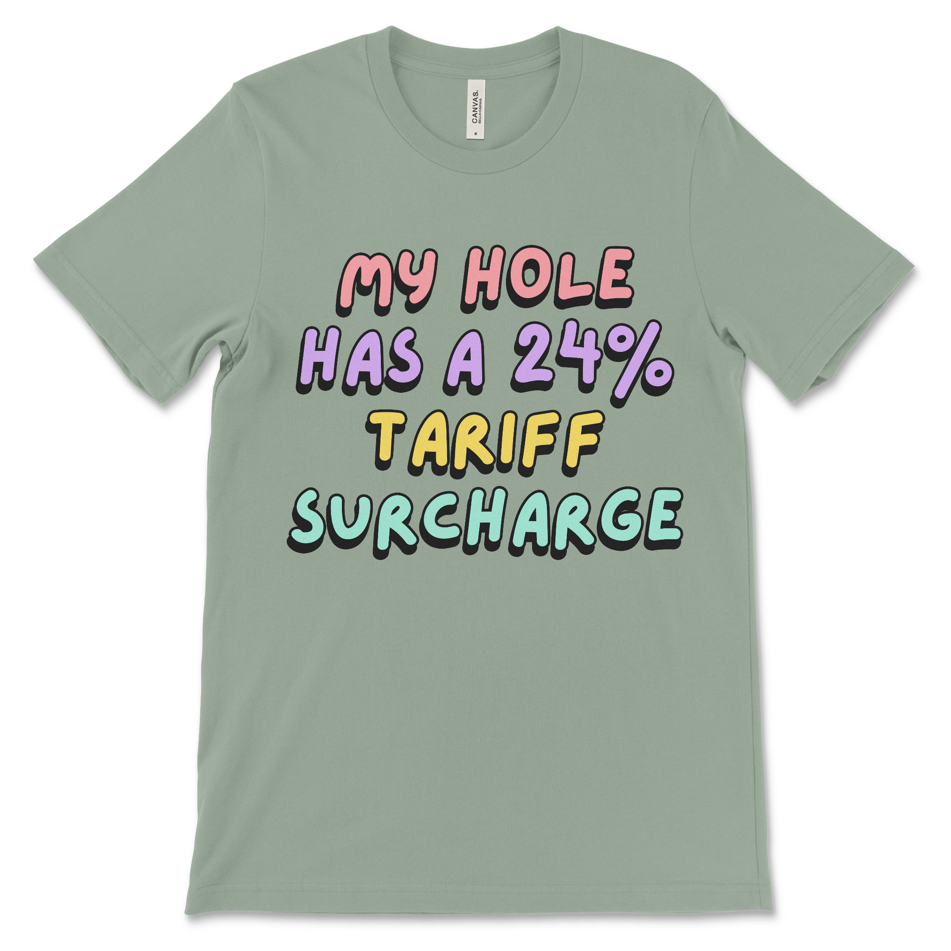 NSFW political shirt with out-of-pocket tariff humor