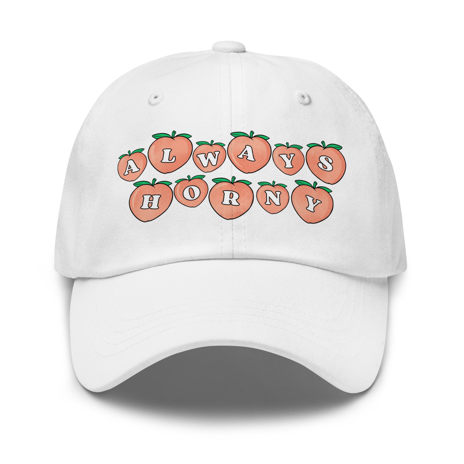 a funny dad hat with a sexual joke
