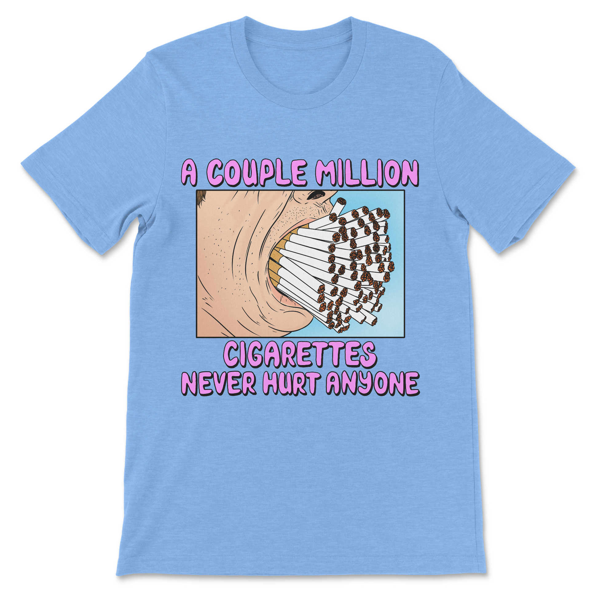 Funny smoker gift shirt featuring dark humor and cigarette comedy.
