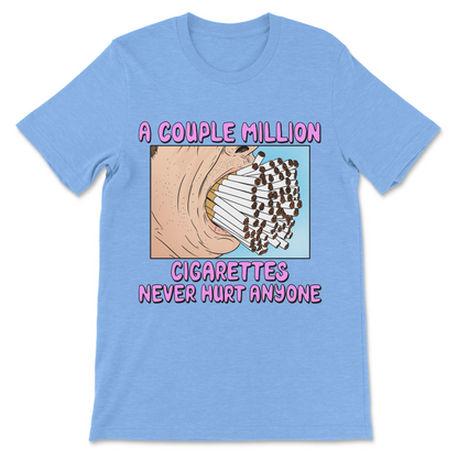 Funny smoker gift shirt featuring dark humor and cigarette comedy.
