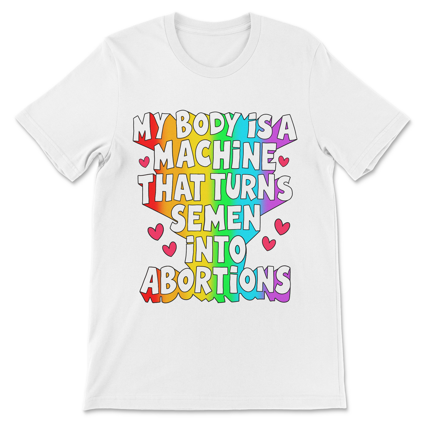 Funny political shirt supporting reproductive rights with a dark humor slogan.

