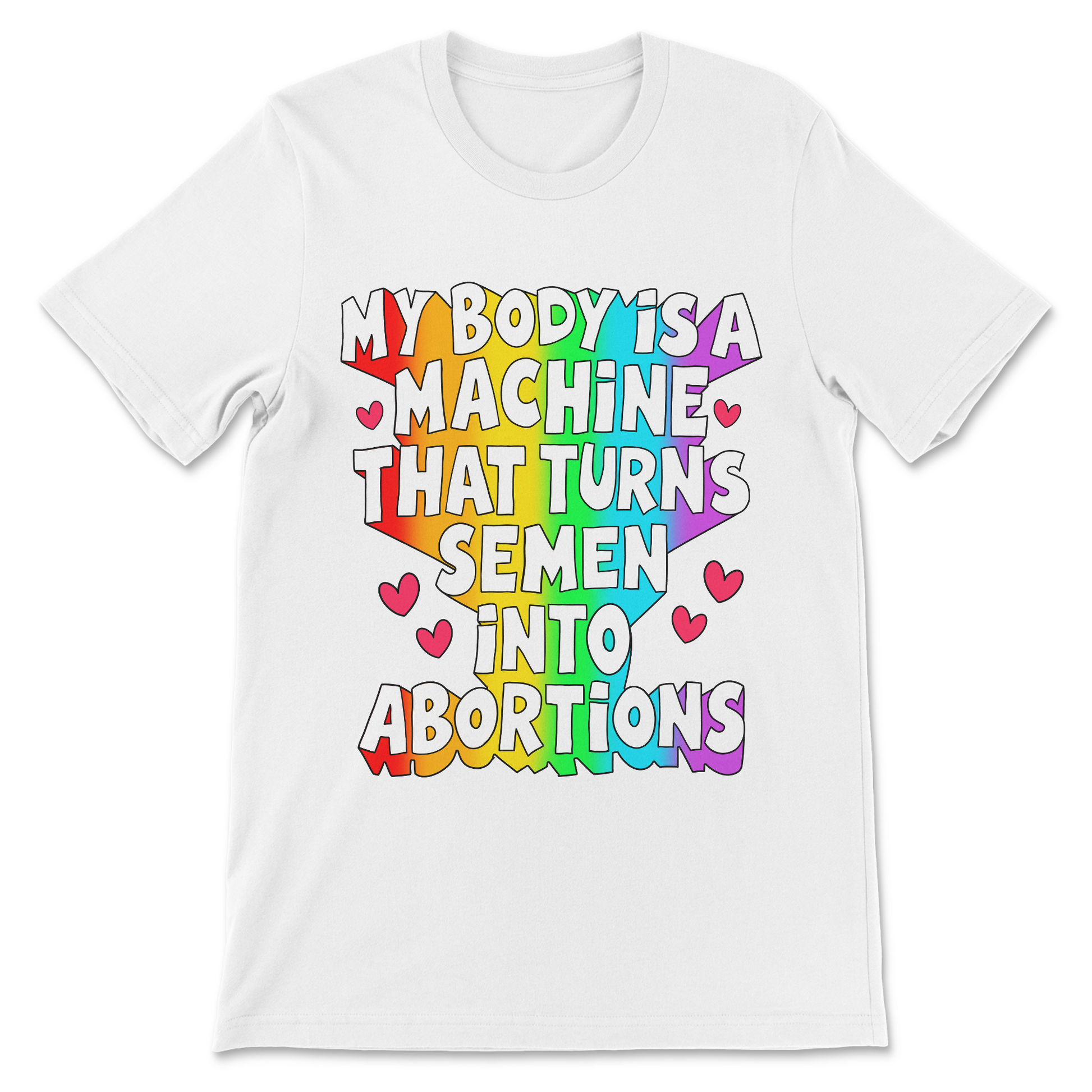 Funny political shirt supporting reproductive rights with a dark humor slogan.

