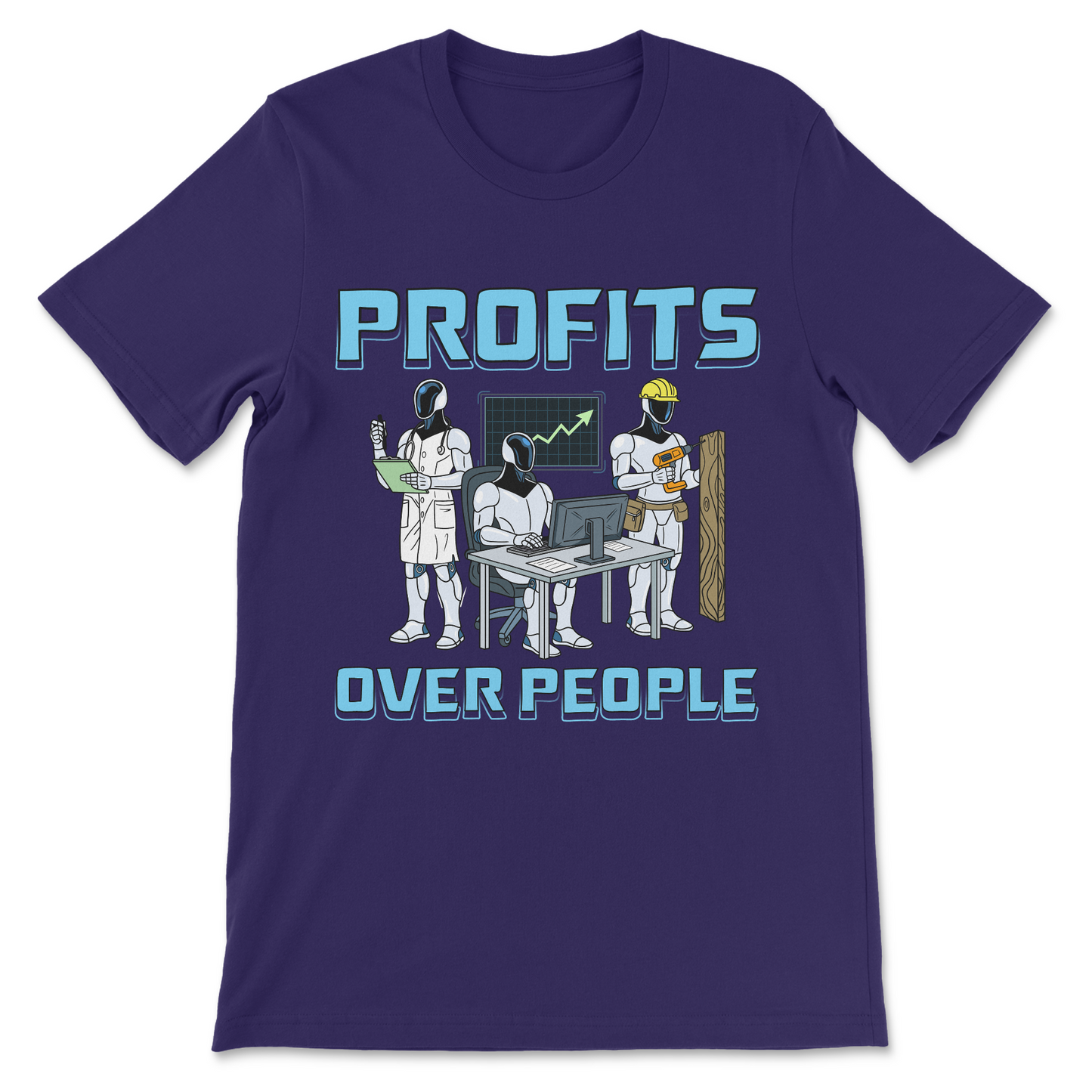 politically incorrect shirt about large corporations, rich people and the working poor losing jobs
