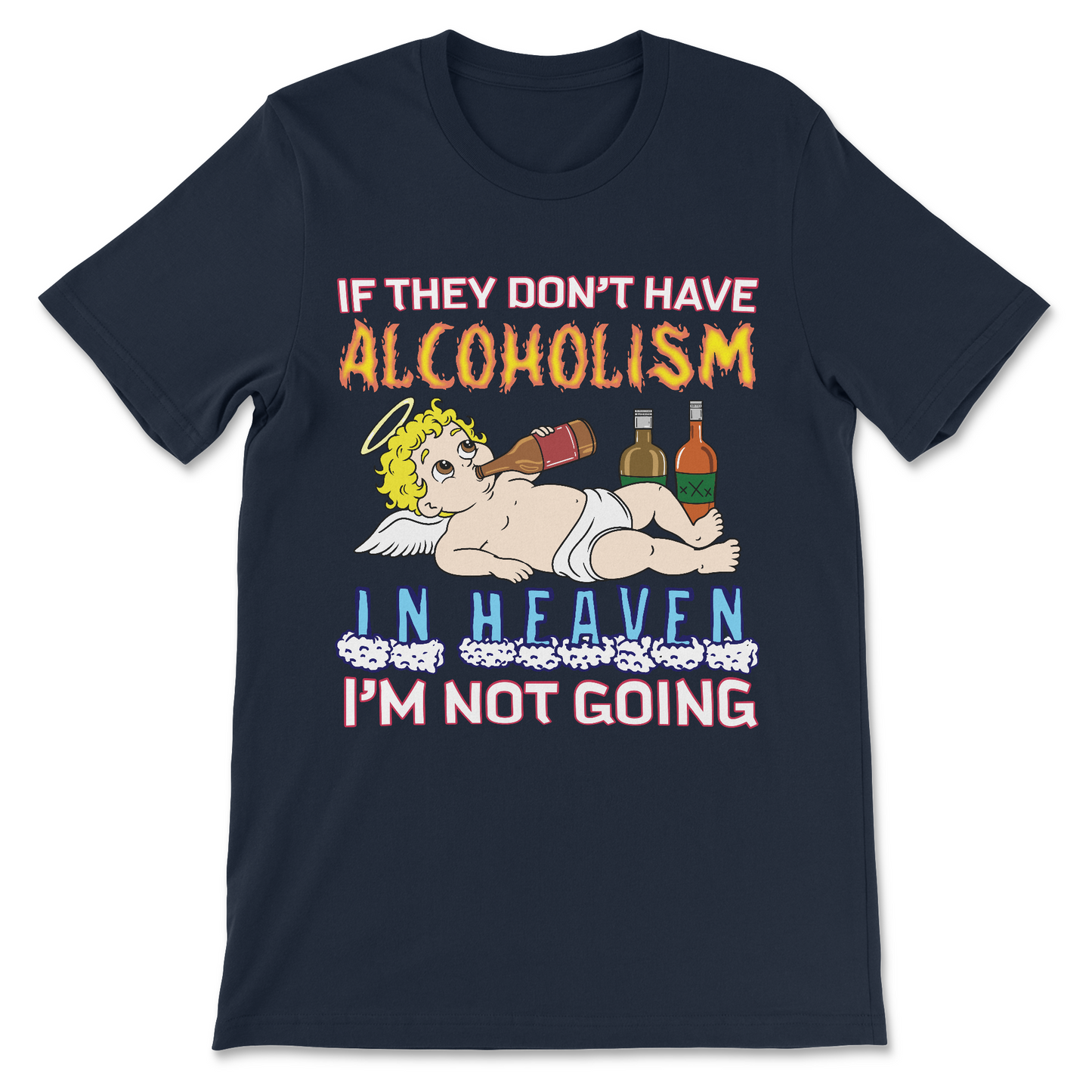 Embarrassing weird stuff tee featuring alcoholism joke
