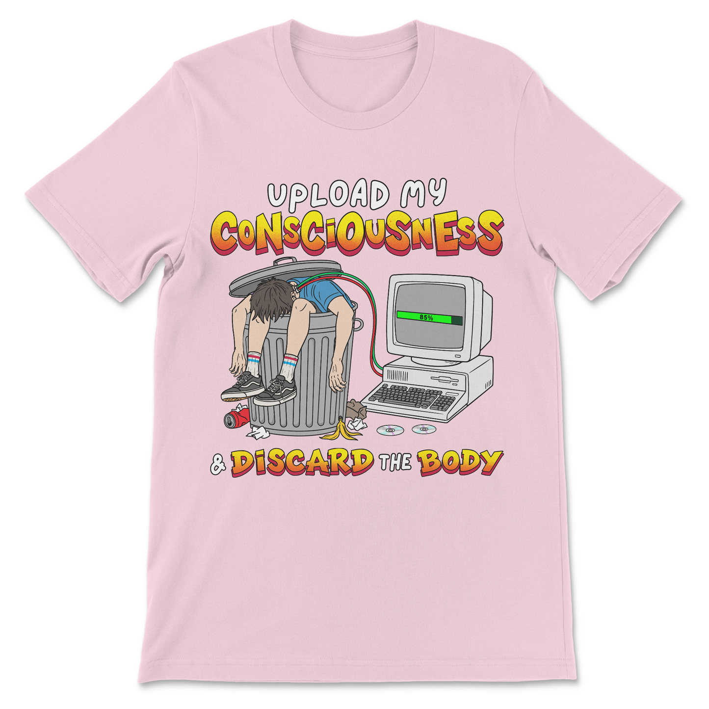Perfect transhumanist, cyberpunk, and singularity meme tee for futurists and tech lovers.