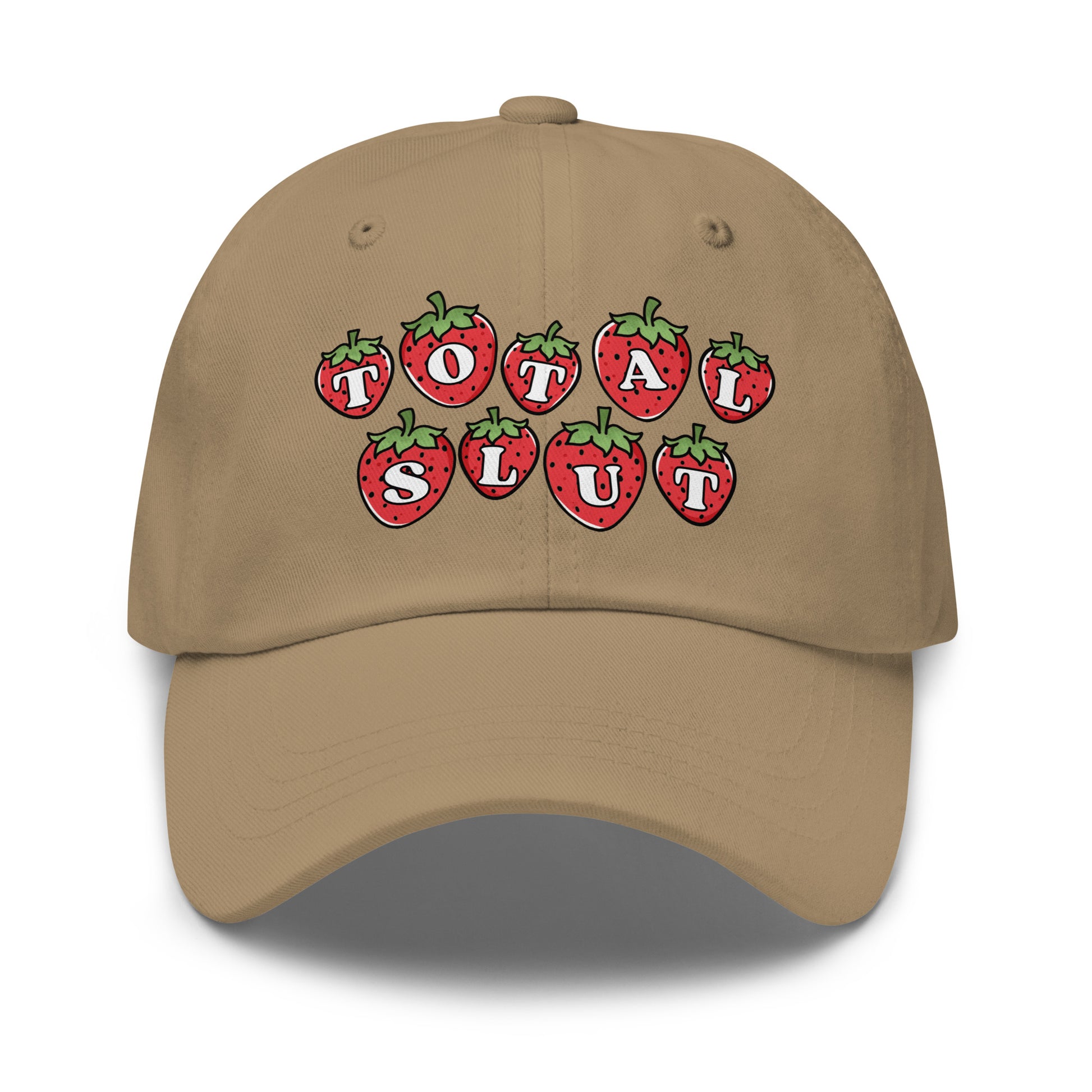 Offensive humor dad hat with Total Slut saying
