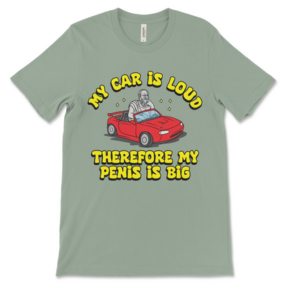 funny street racing shirt with penis joke and fake Socrates quote, designed for car enthusiasts who love vulgar humor and offensive t shirts
