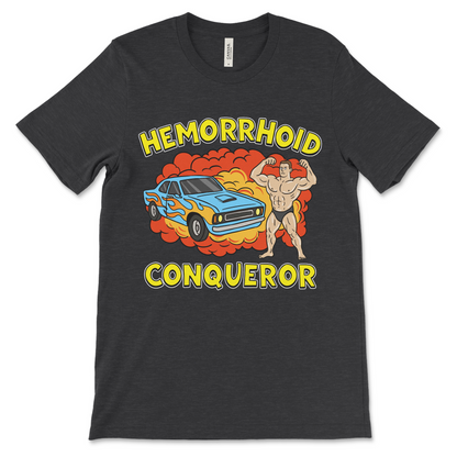 Funny hemorrhoid joke shirt that doubles as an inappropriate gag gift for adults