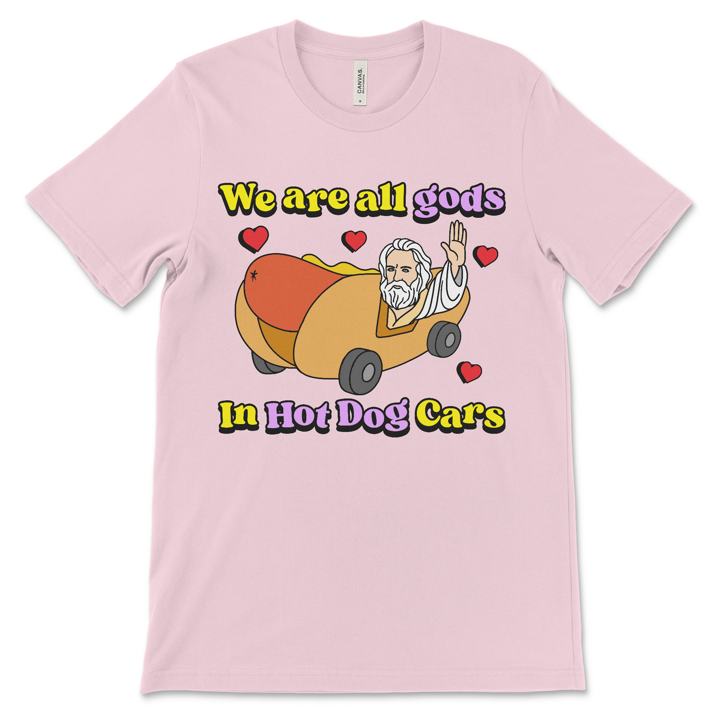 surreal humor shirt hot dog cars meme
