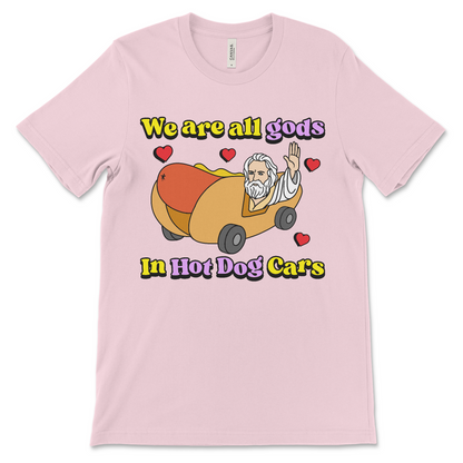 surreal humor shirt hot dog cars meme
