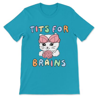 funny adult humor women’s apparel with kitten and bra graphic
